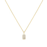 Gold Pavé Pendant Necklace